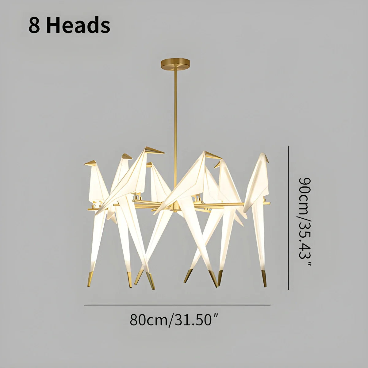 Eloer Paper Crane Bird Chandelier for Dining Room