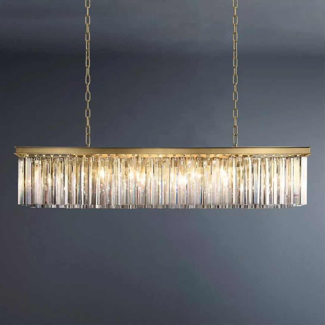 Crystal 1920s Rhys Rectangular Chandelier L49"-konalight