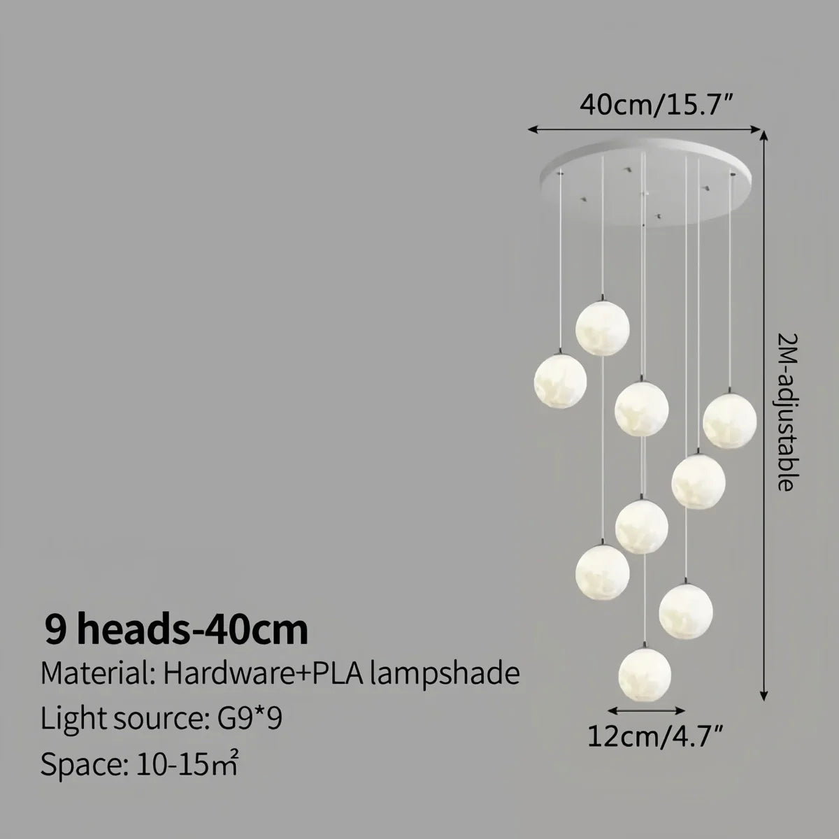 Eloer Modern Attic 3D Moon Celestial Chandelier