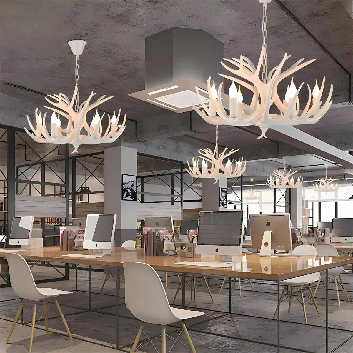 Eloer Antler Shape Resin Chandelier for Living Room
