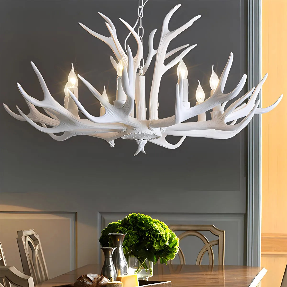 Eloer Antler Shape Resin Chandelier for Living Room