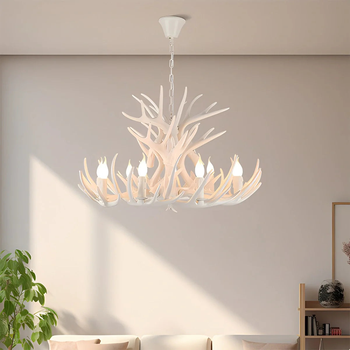 Eloer Antler Shape Resin Chandelier for Living Room