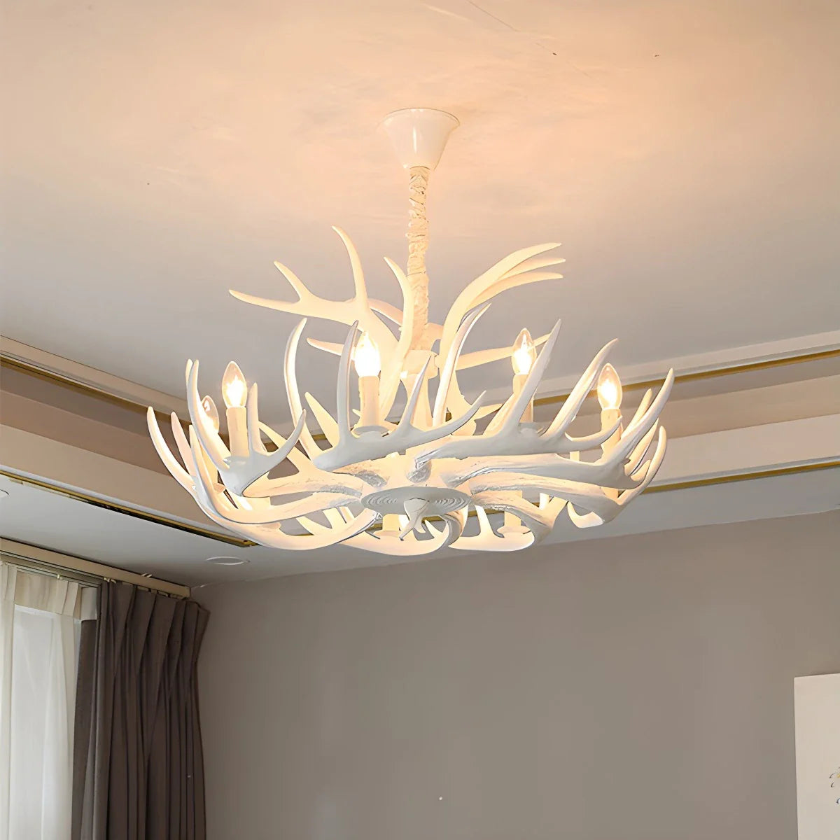 Eloer Antler Shape Resin Chandelier for Living Room