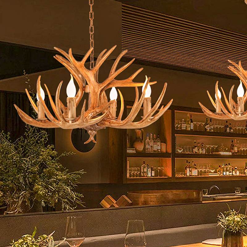 Eloer Antler Shape Resin Chandelier for Living Room