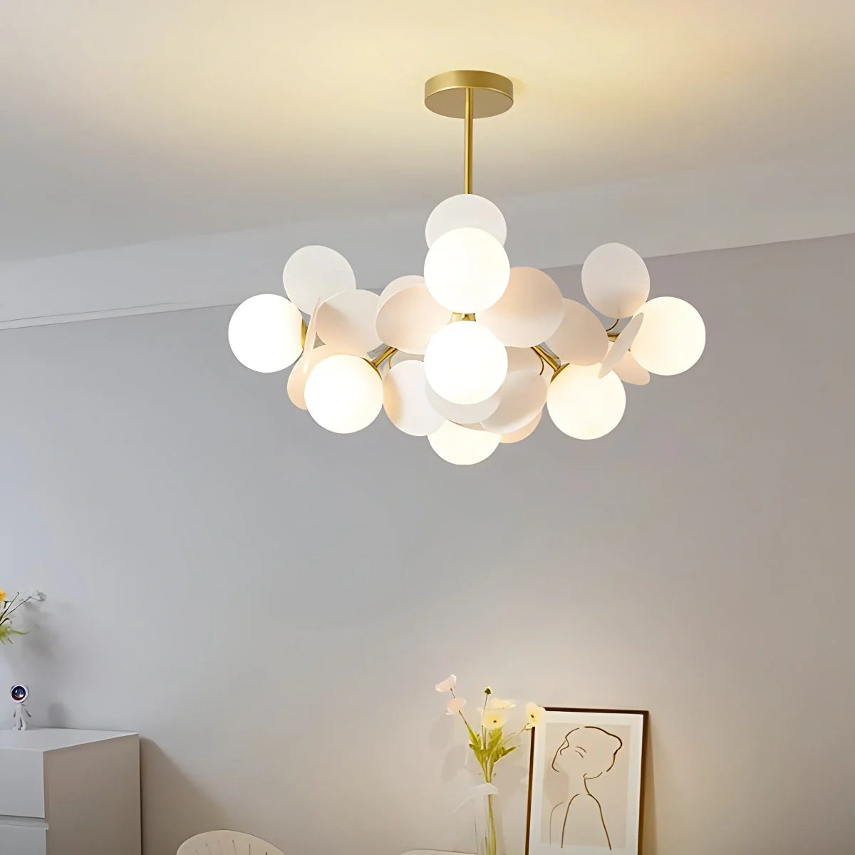 Eloer Colorful Flash Modern Chandelier for Bedroom
