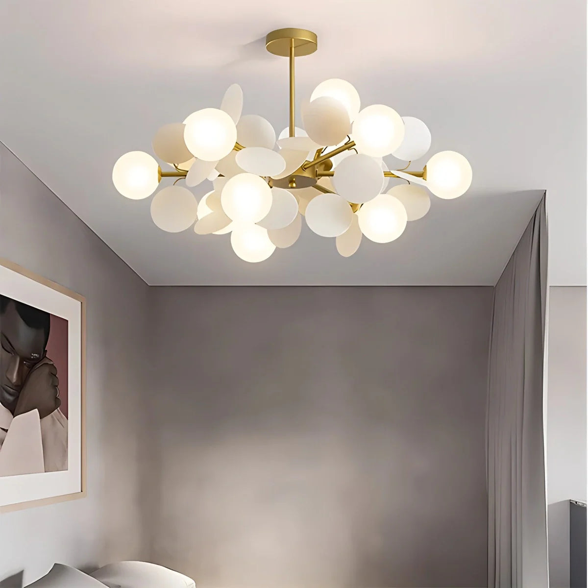 Eloer Colorful Flash Modern Chandelier for Bedroom