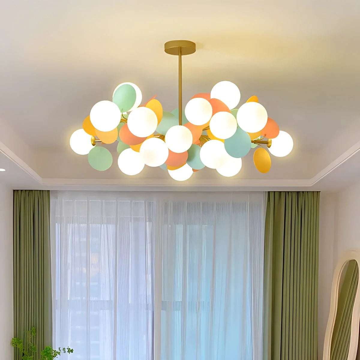 Eloer Colorful Flash Modern Chandelier for Bedroom
