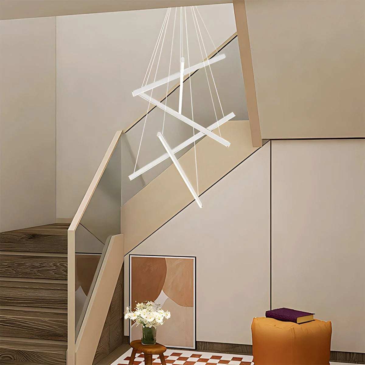 Eloer Custom Multi Light Sticks LED Chandelier