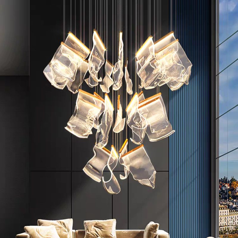 Eloer Light Luxury Art Large Chandelier for Living Room