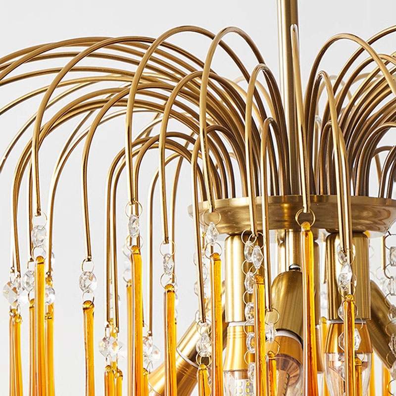 Eloer French Retro Water Drop Glass Chandelier