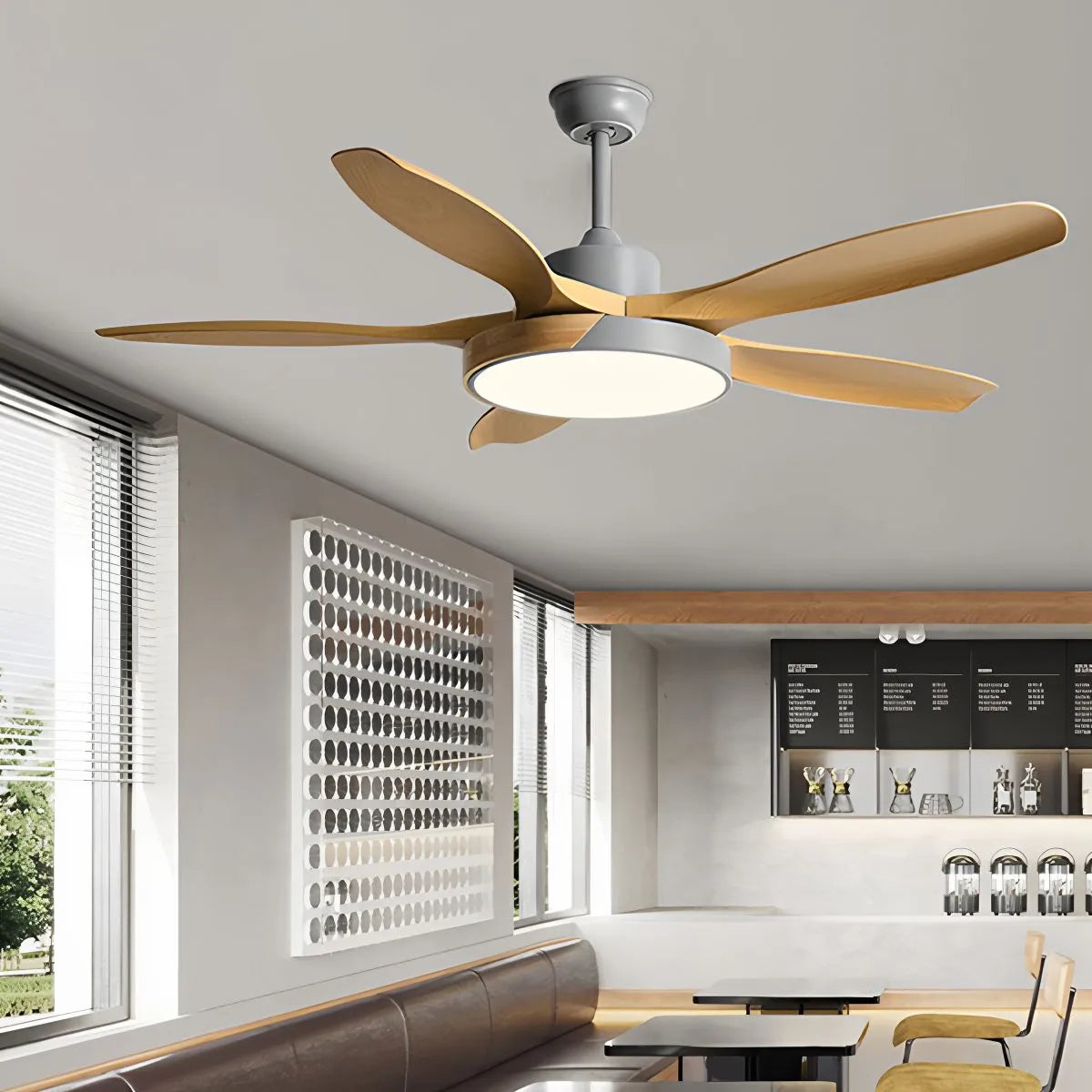 Eloer Nordic Living Room Ceiling Fan with Light
