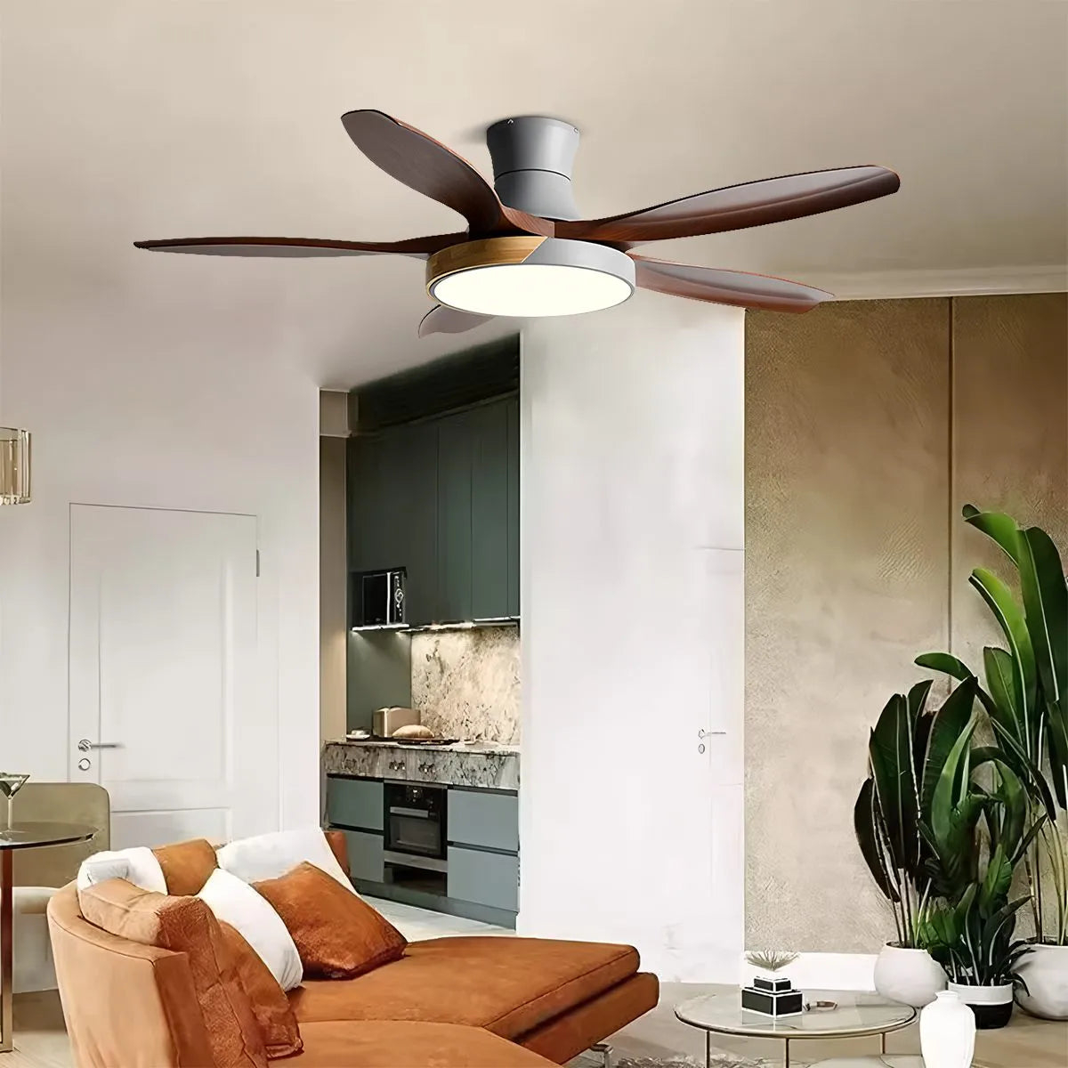 Eloer Nordic 5-Blade LED Ceiling Fan Light