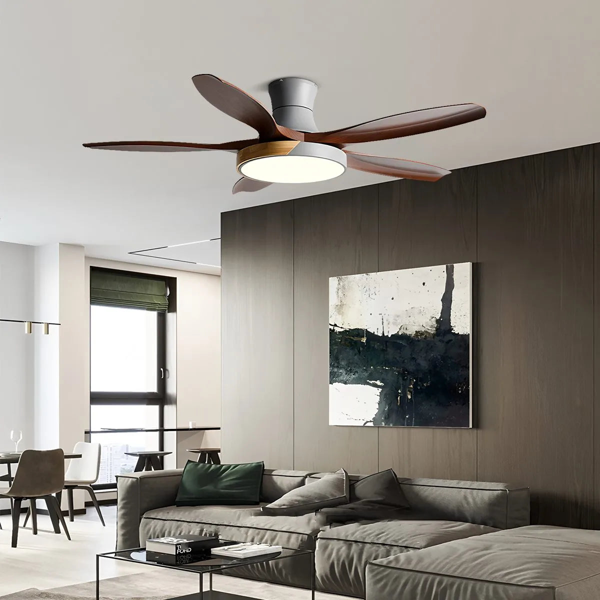Eloer Nordic 5-Blade LED Ceiling Fan Light