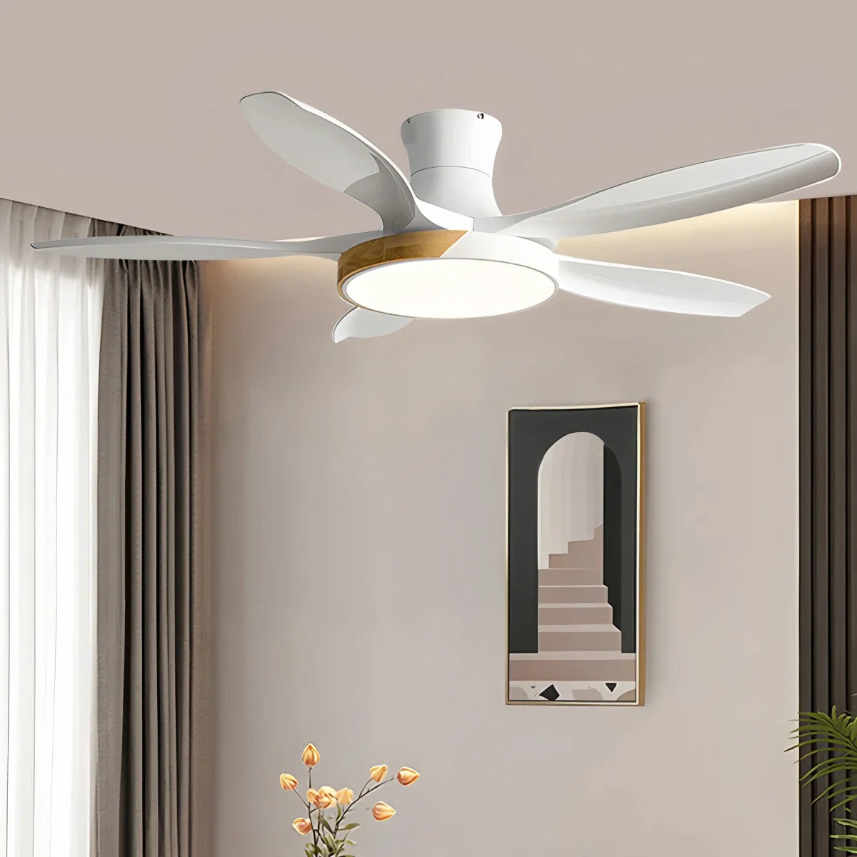 Eloer Nordic 5-Blade LED Ceiling Fan Light