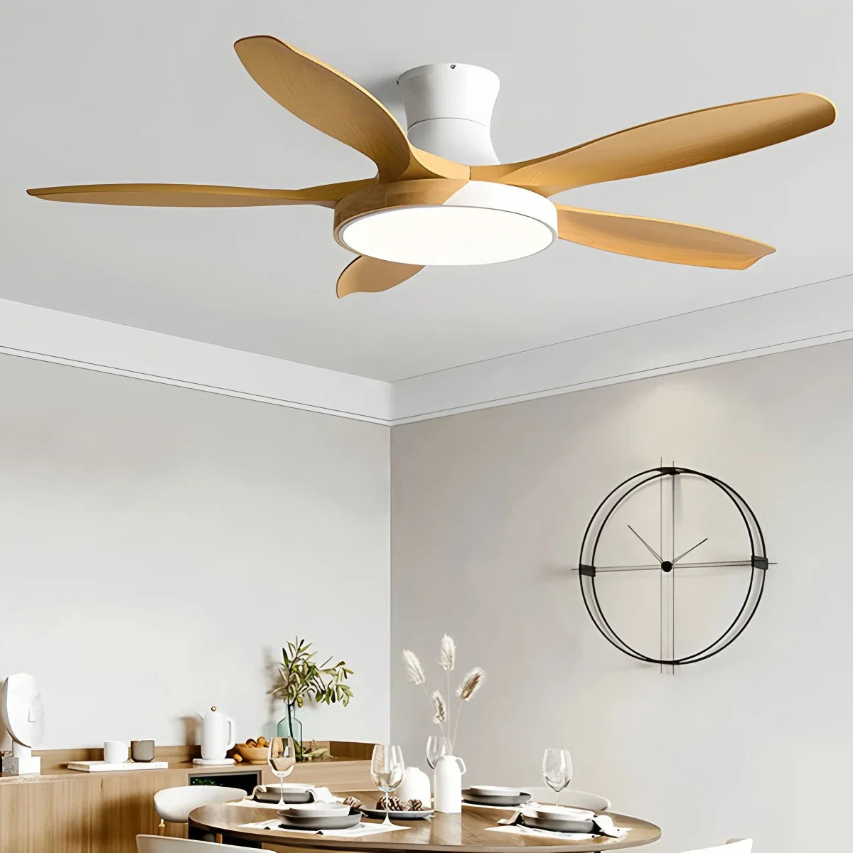 Eloer Nordic 5-Blade LED Ceiling Fan Light