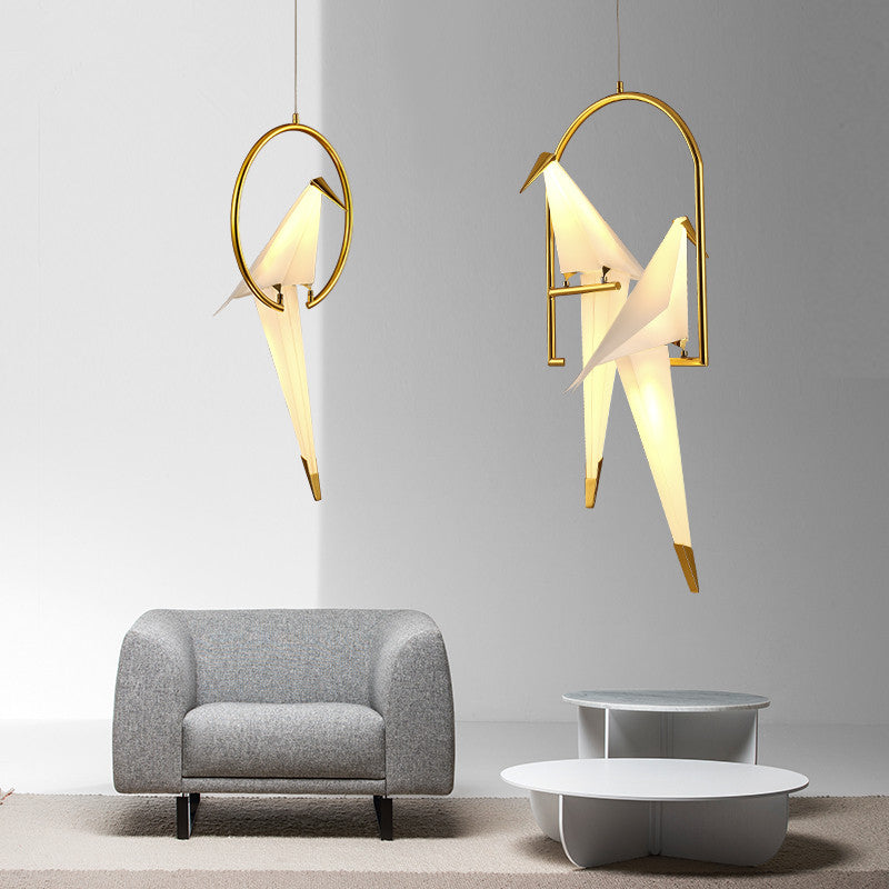 Eloer Paper Crane Bird Chandelier for Dining Room