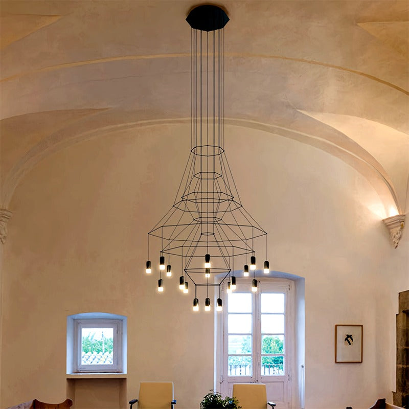 Eloer Wire Tiered Sculptural Chandelier