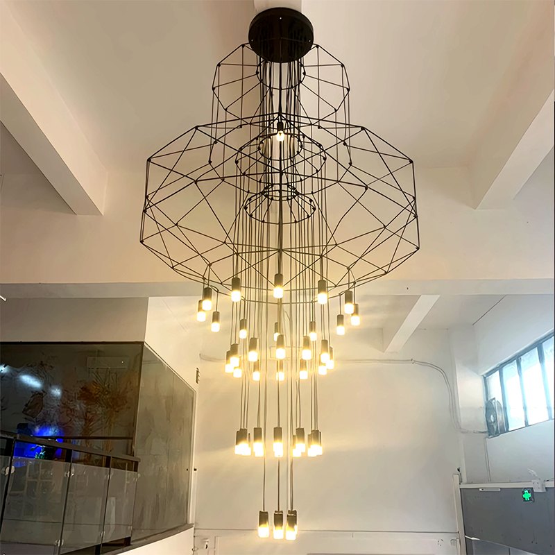 Eloer Wire Tiered Sculptural Chandelier