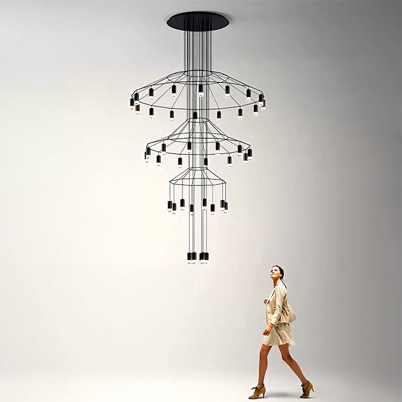 Eloer Wire Tiered Sculptural Chandelier