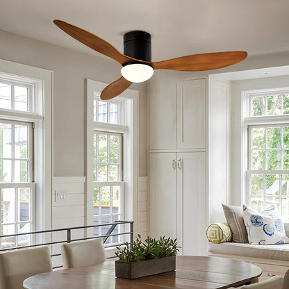 Eloer 3 Blade Modern Ceiling Fan with Light