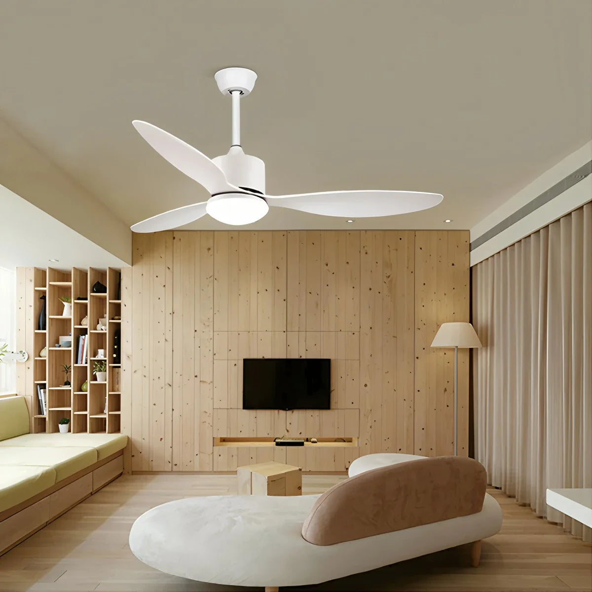 Eloer 3 Blade Modern Ceiling Fan with Light