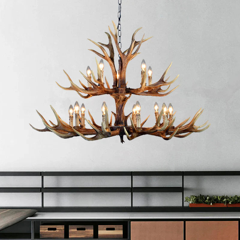 Eloer Antler Shape Resin Chandelier for Living Room