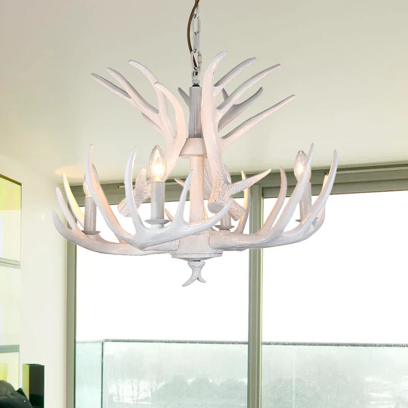 Eloer Antler Shape Resin Chandelier for Living Room