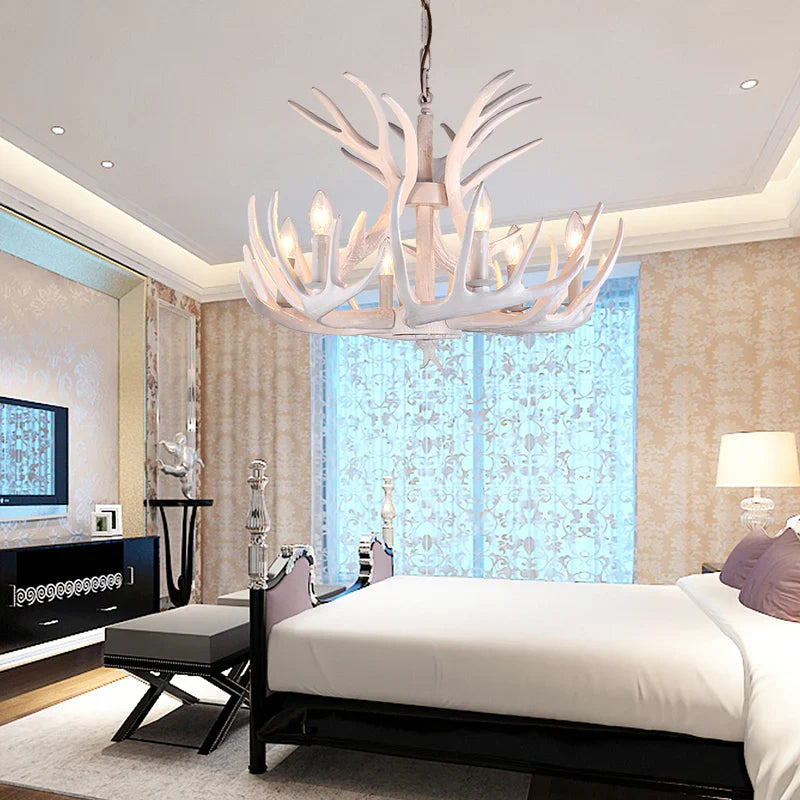 Eloer Antler Shape Resin Chandelier for Living Room