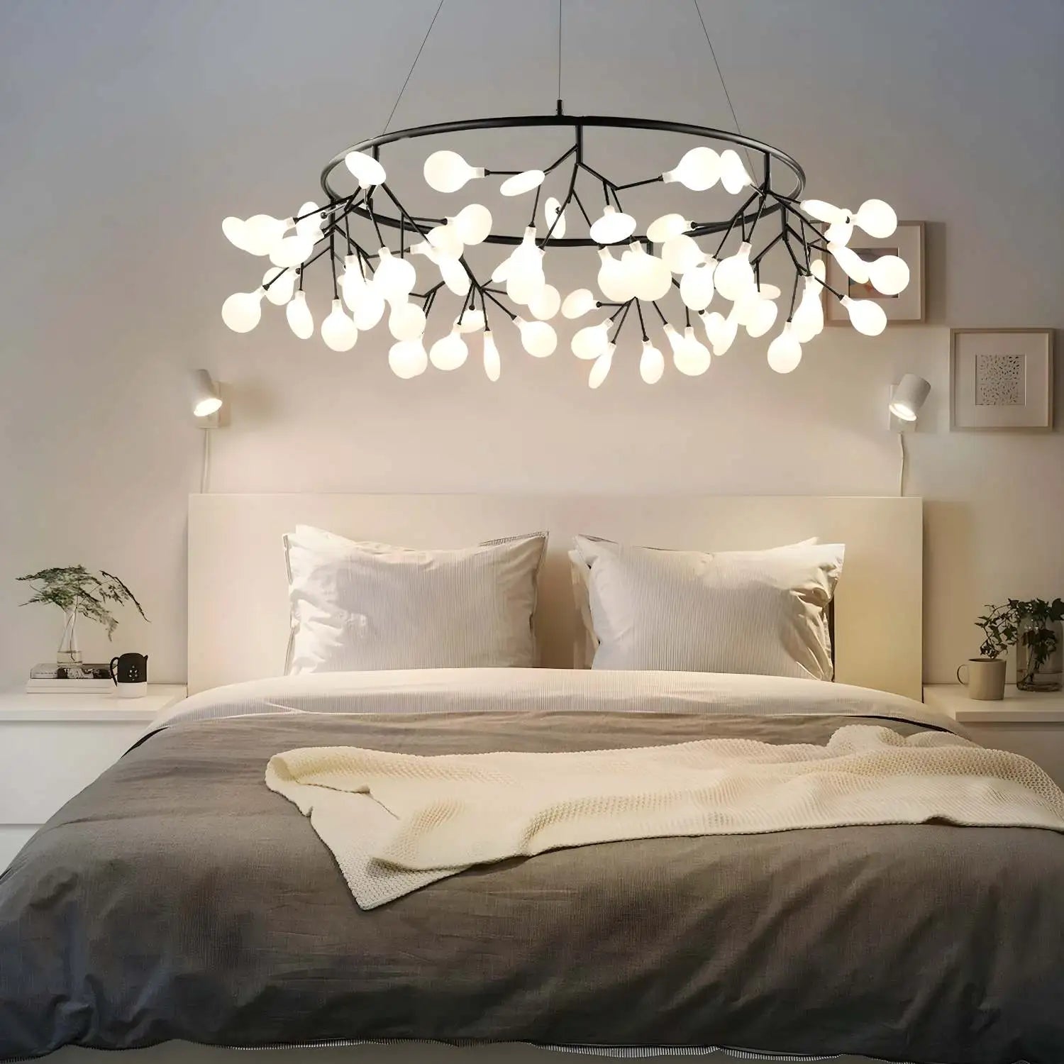 Eloer Black Firefly LED Chandelier for Dining Room