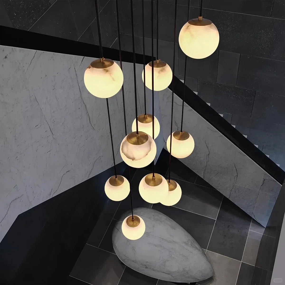 Eloer Modern Attic 3D Moon Celestial Chandelier