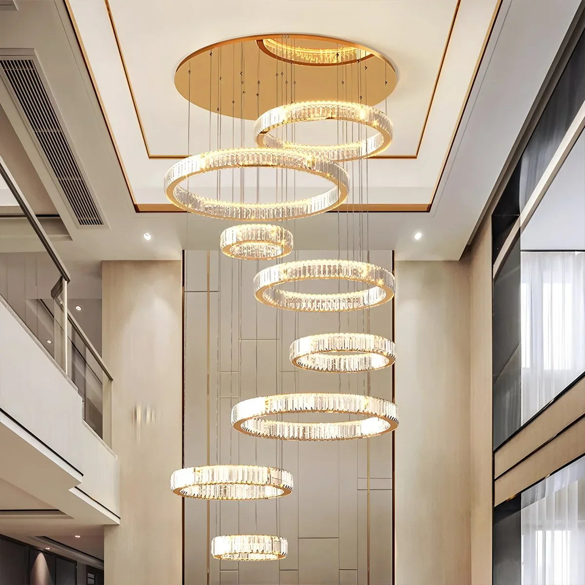 Eloer Nordic Circular Villa Crystal Chandelier
