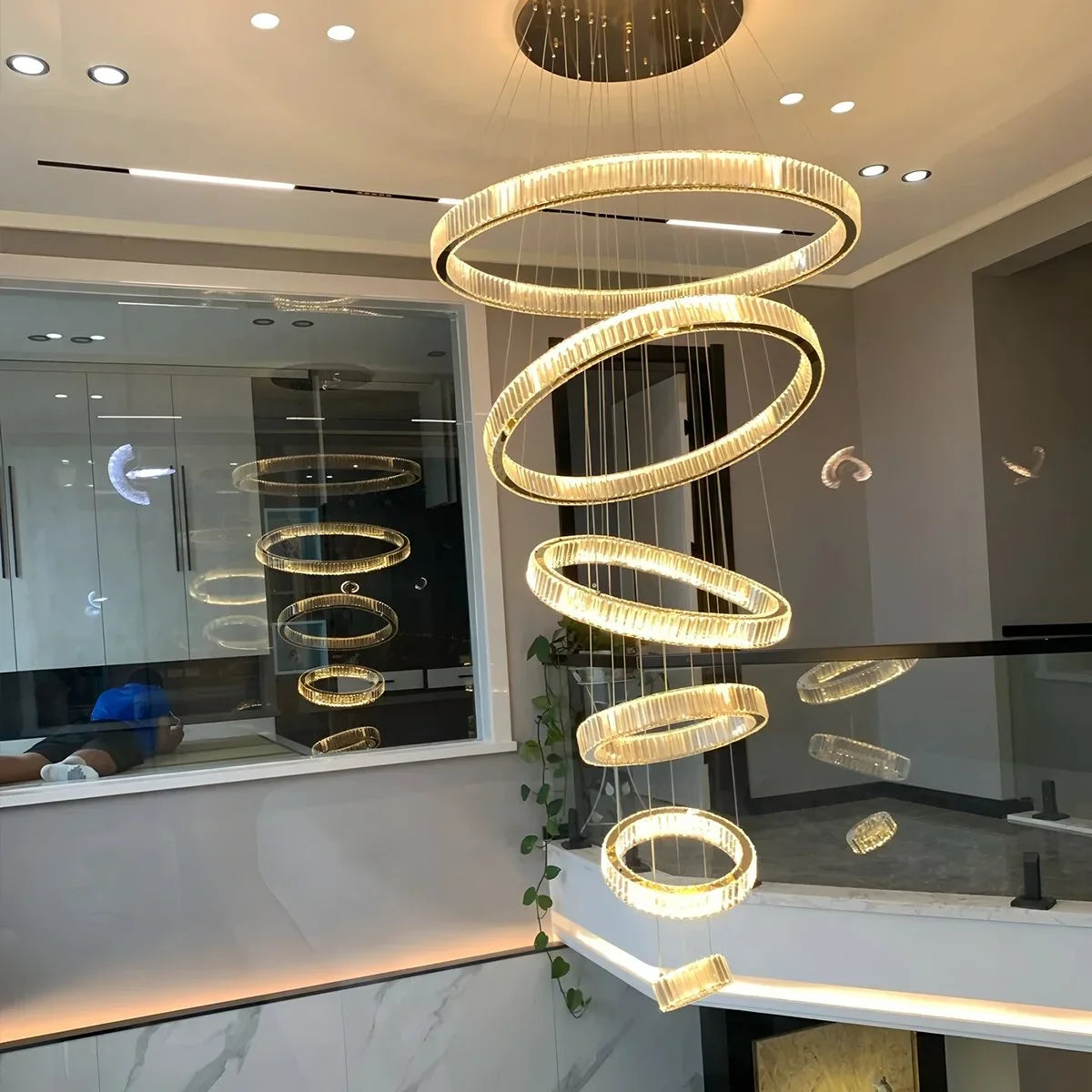 Eloer Nordic Circular Villa Crystal Chandelier
