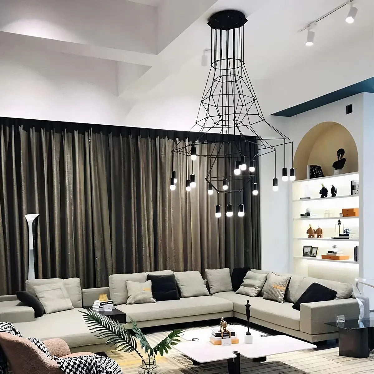 Eloer Wire Tiered Sculptural Chandelier