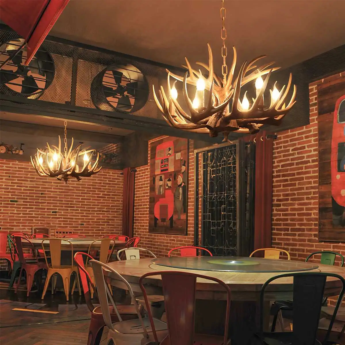 Eloer Antler Shape Resin Chandelier for Living Room
