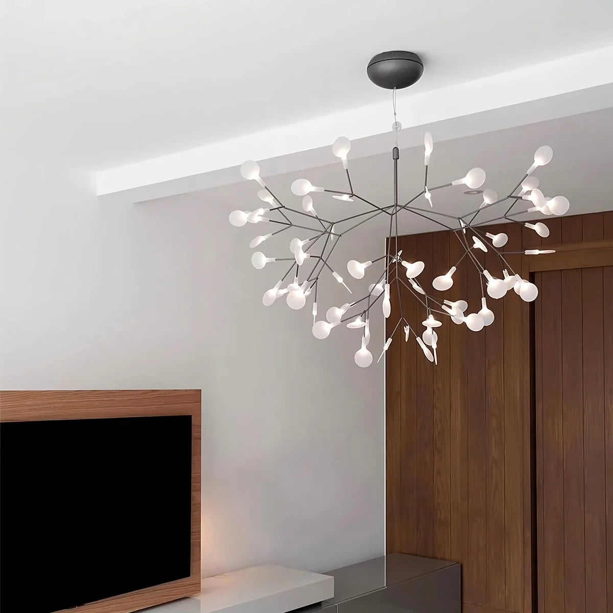 Eloer Black Firefly LED Chandelier for Dining Room
