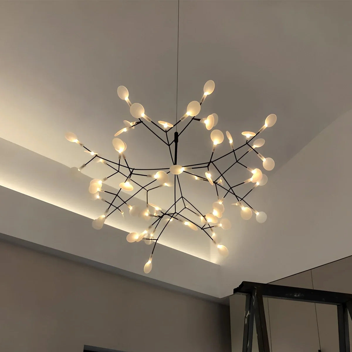Eloer Black Firefly LED Chandelier for Dining Room