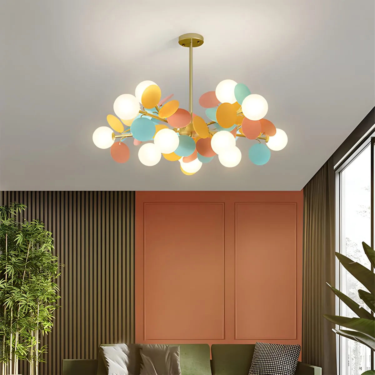 Eloer Colorful Flash Modern Chandelier for Bedroom