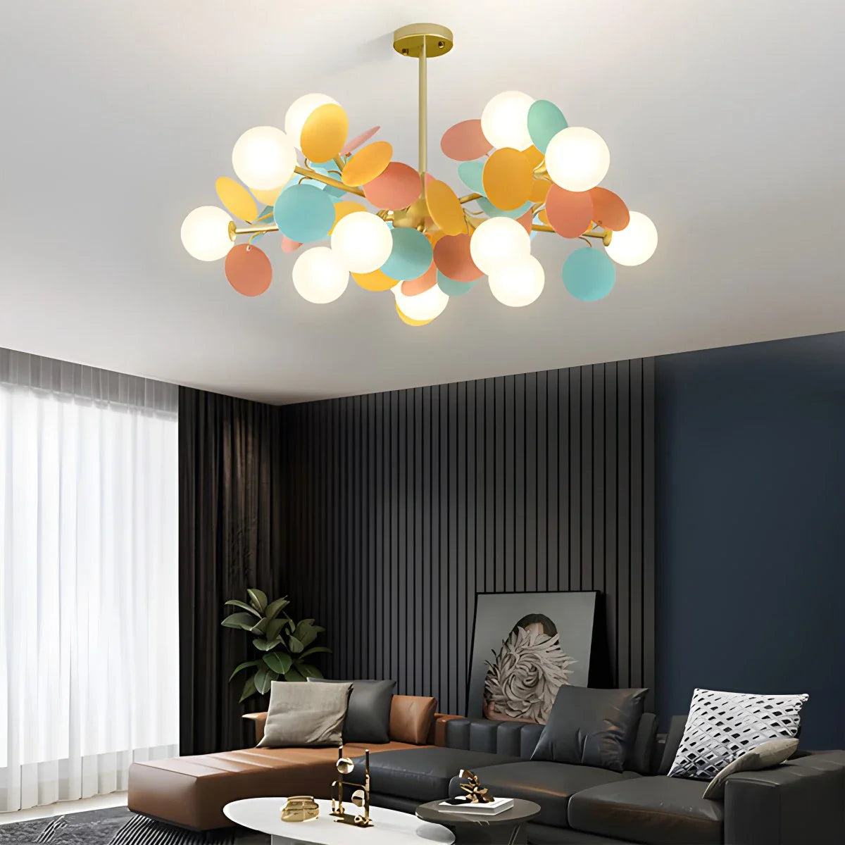 Eloer Colorful Flash Modern Chandelier for Bedroom
