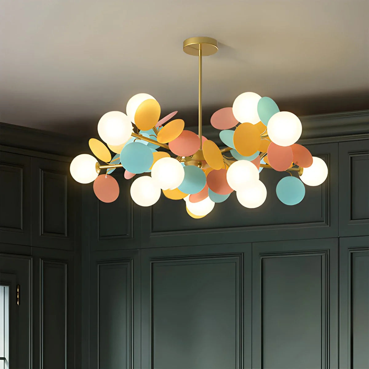 Eloer Colorful Flash Modern Chandelier for Bedroom