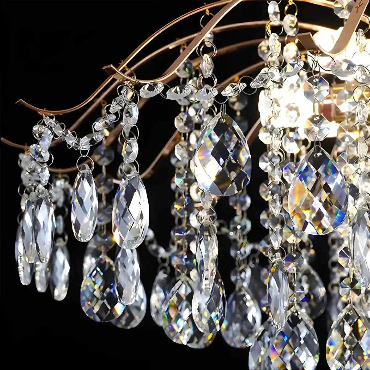 Eloer French Vintage Crystal Ceiling Chandelier