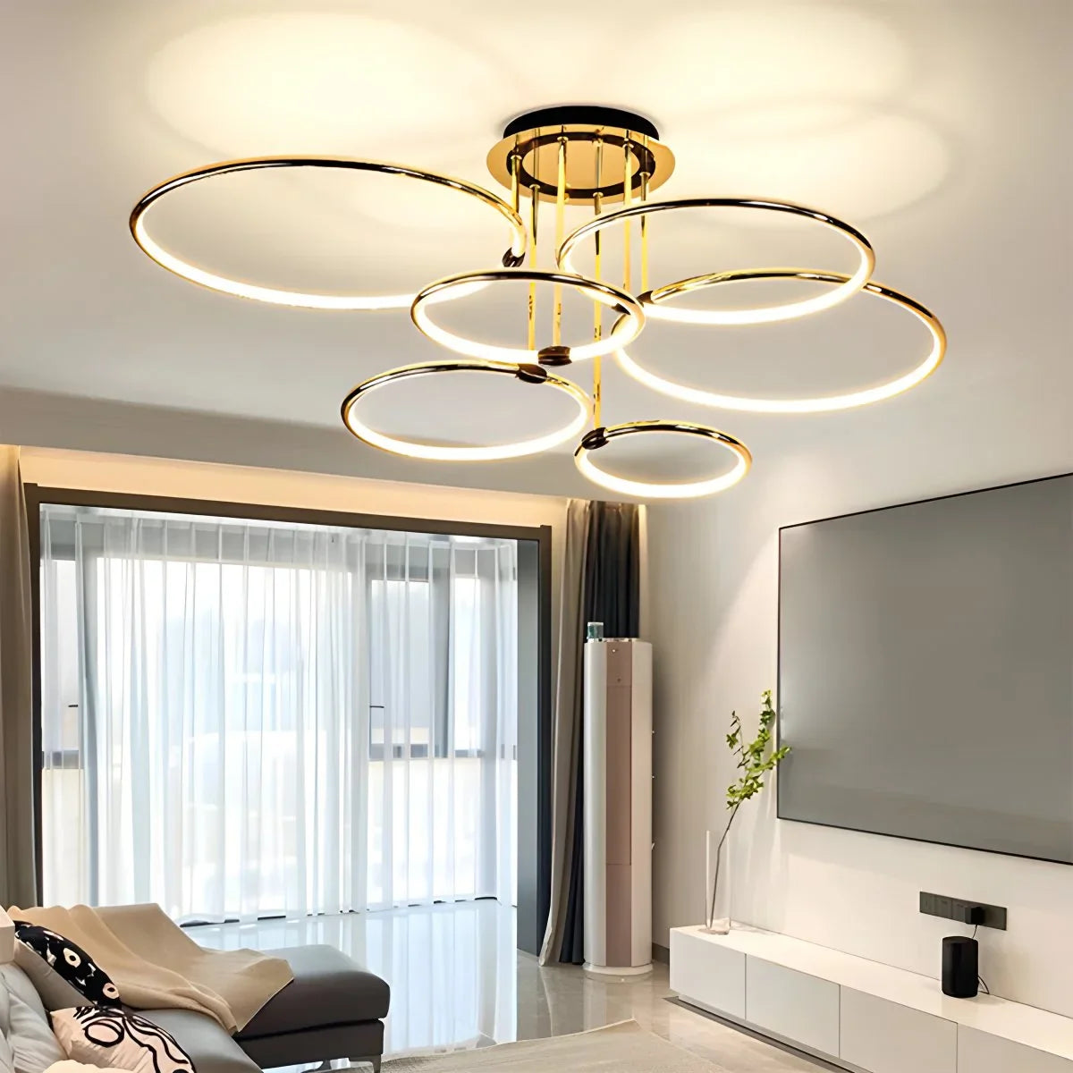 Eloer Metal Circular Chandelier Ceiling Lamp