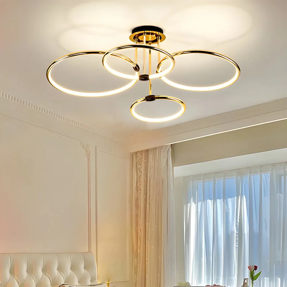 Eloer Metal Circular Chandelier Ceiling Lamp