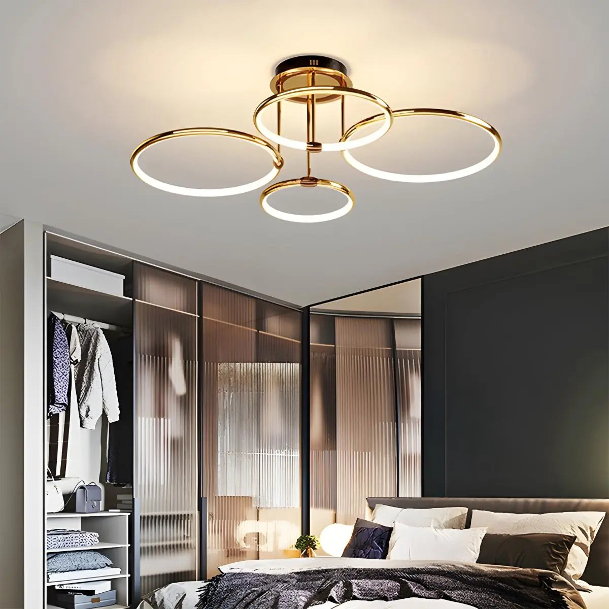 Eloer Metal Circular Chandelier Ceiling Lamp