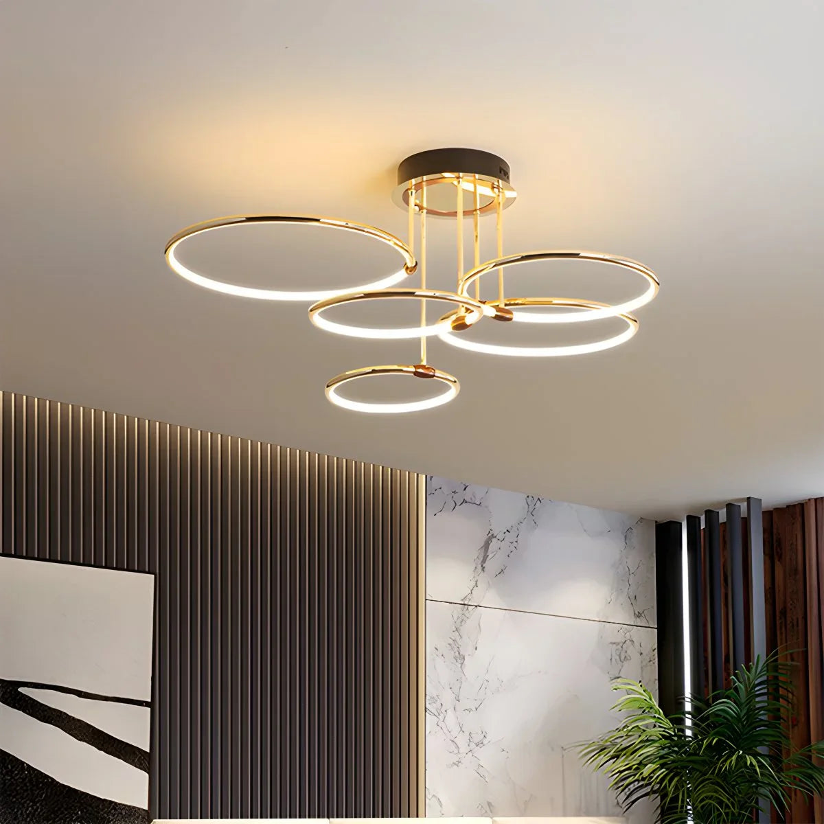Eloer Metal Circular Chandelier Ceiling Lamp