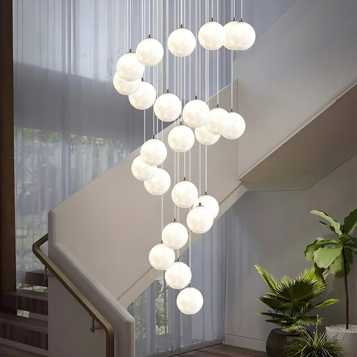Eloer Modern Attic 3D Moon Celestial Chandelier