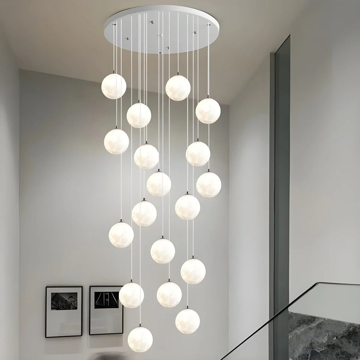 Eloer Modern Attic 3D Moon Celestial Chandelier