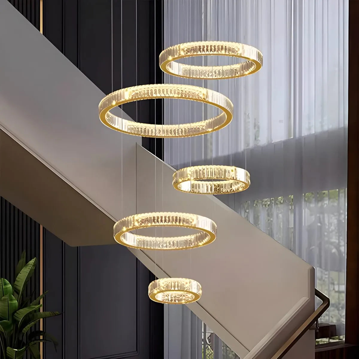 Eloer Nordic Circular Villa Crystal Chandelier
