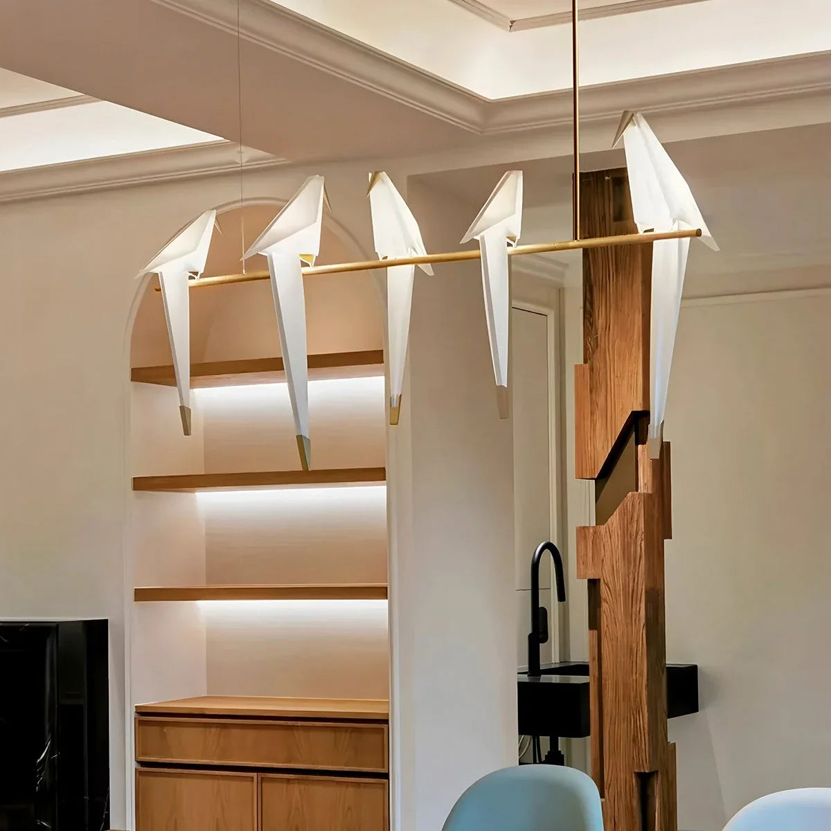 Eloer Paper Crane Bird Chandelier for Dining Room