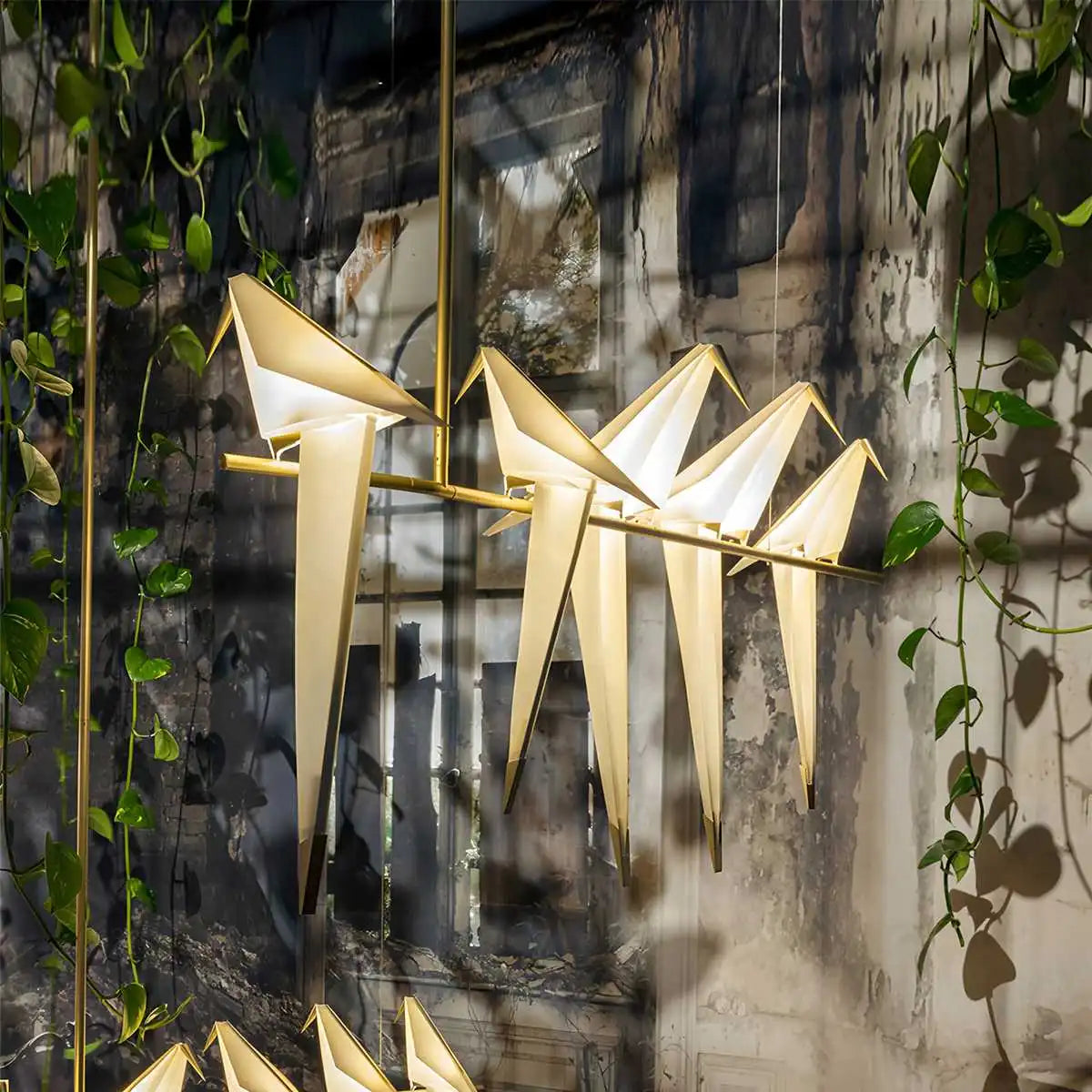 Eloer Paper Crane Bird Chandelier for Dining Room