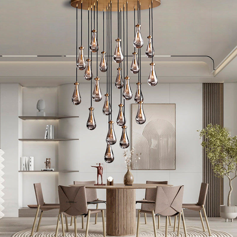 Raindrop Round Chandelier 36"-konalight